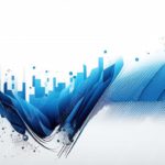 Blue Gradient Cityscape and Waves background image & Google Slides Theme