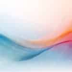 Blue Orange Gradient Wave background image & Google Slides Theme