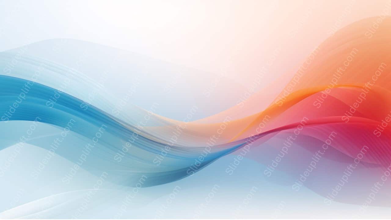 Blue Orange Gradient Wave background image & Google Slides Theme