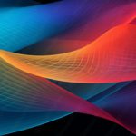 Blue Orange Purple Waves background image & Google Slides Theme