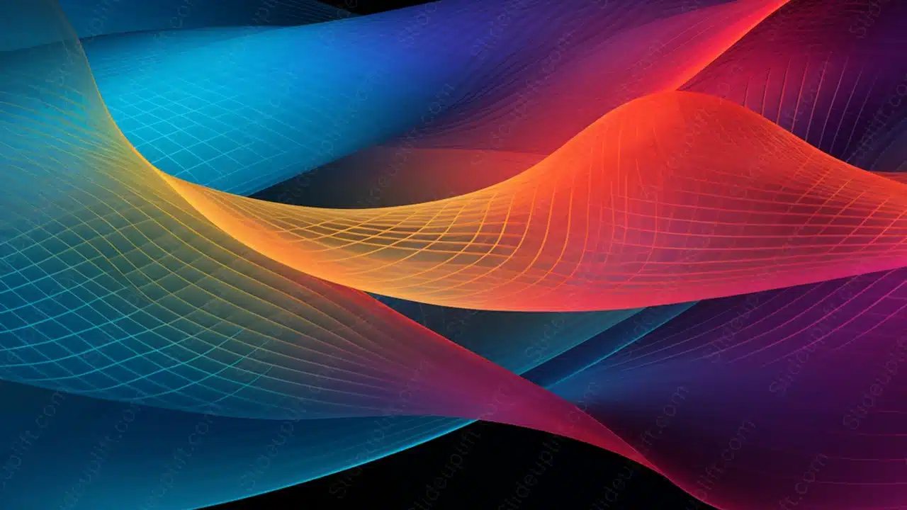 Blue Orange Purple Waves background image & Google Slides Theme