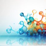 Blue Orange Red Ink Drops background image & Google Slides Theme