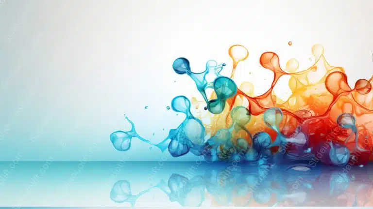 Blue Orange Red Ink Drops background image & Google Slides Theme