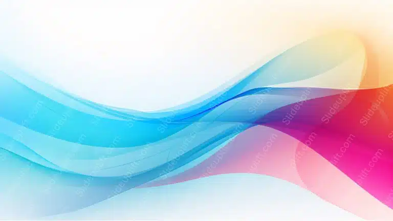 Blue Pink Wavy Lines background image & Google Slides Theme