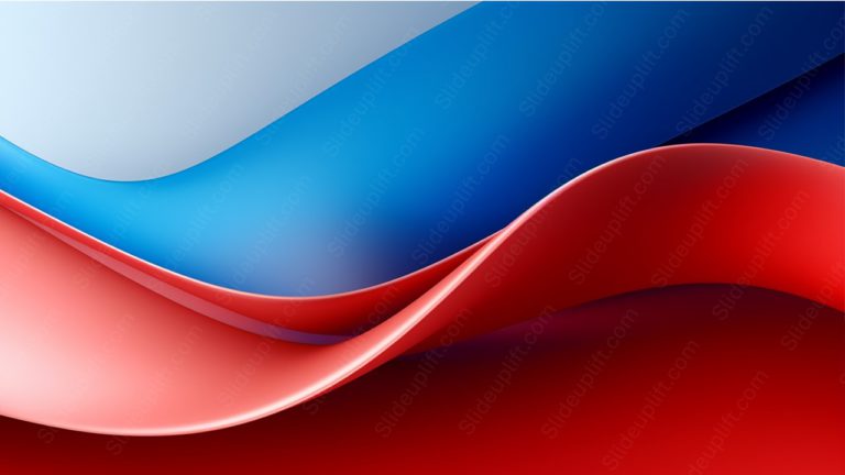 Blue Red Wavy Layers background image & Google Slides Theme