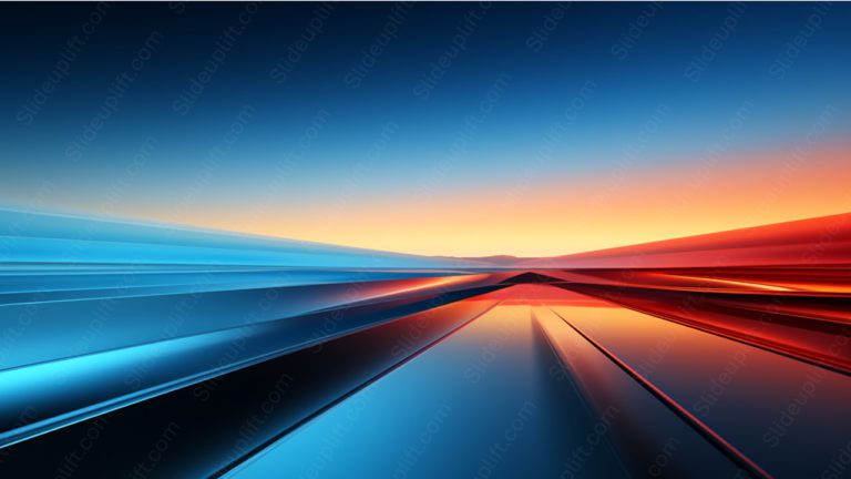 Blue Red Horizon Glow background image & Google Slides Theme