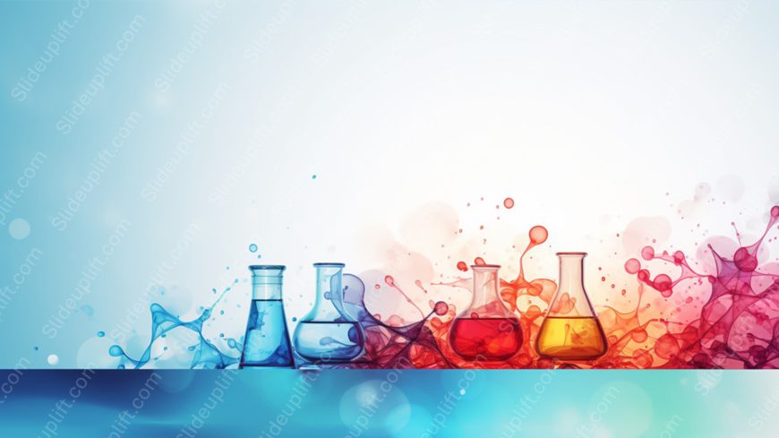 Blue Red Laboratory Glassware background image