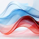 Blue Red Waves background image & Google Slides Theme