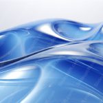 Blue swirls background image & Google Slides Theme