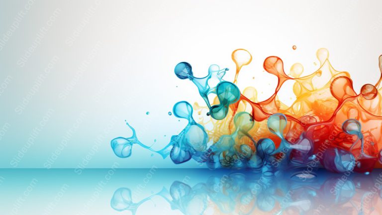 Blue Yellow Red Ink Splash background image & Google Slides Theme