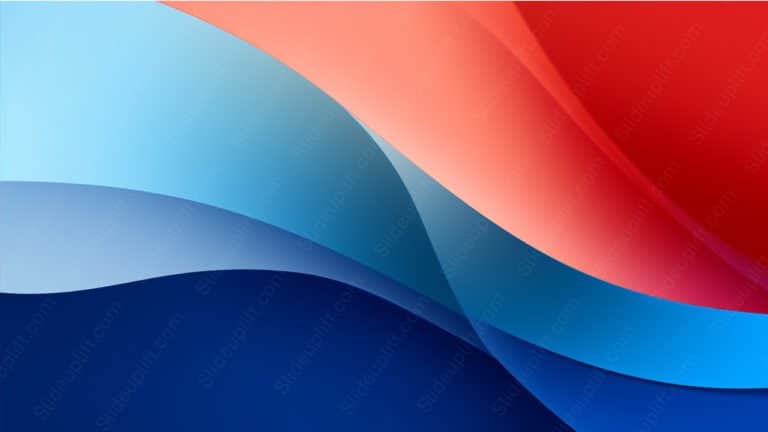 Coral Blue Swirls background image & Google Slides Theme