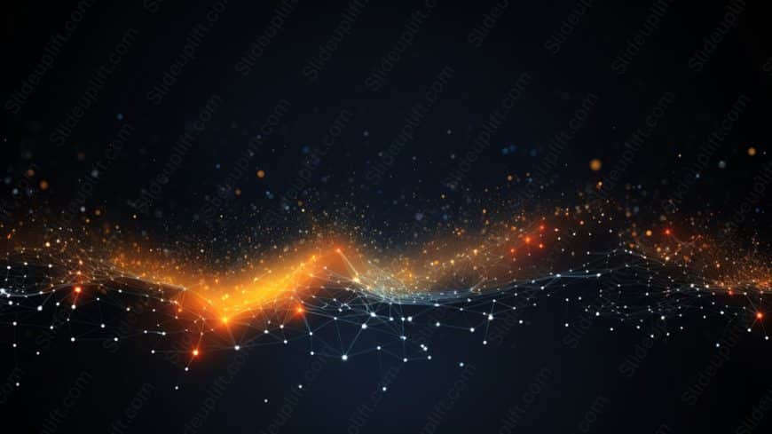 Gradient Orange to Blue Network Lines background image