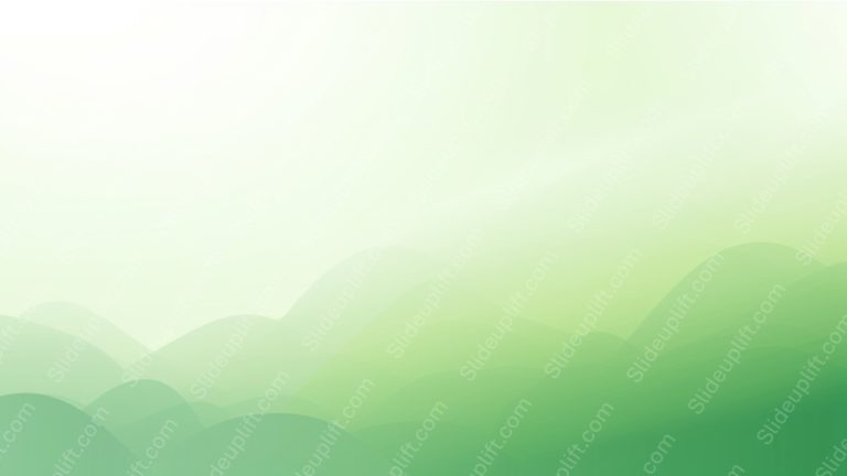 Light to Dark Green Wavy Lines background image & Google Slides Theme