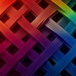 Multicolor Woven Stripes background image & Google Slides Theme