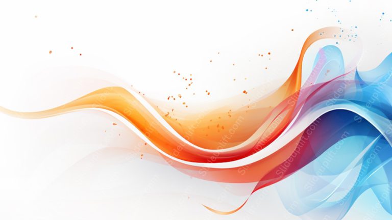 Orange Blue Wavy Lines background image & Google Slides Theme