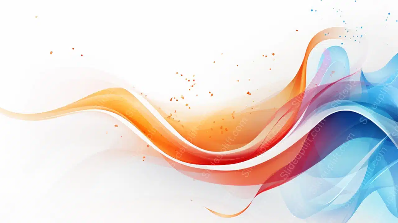 Orange Blue Wavy Lines background image & Google Slides Theme