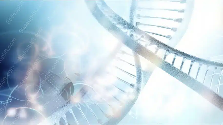 Pale Blue DNA Strands Science background image