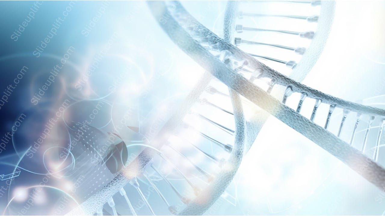 Pale Blue DNA Strands Science background image & Google Slides Theme