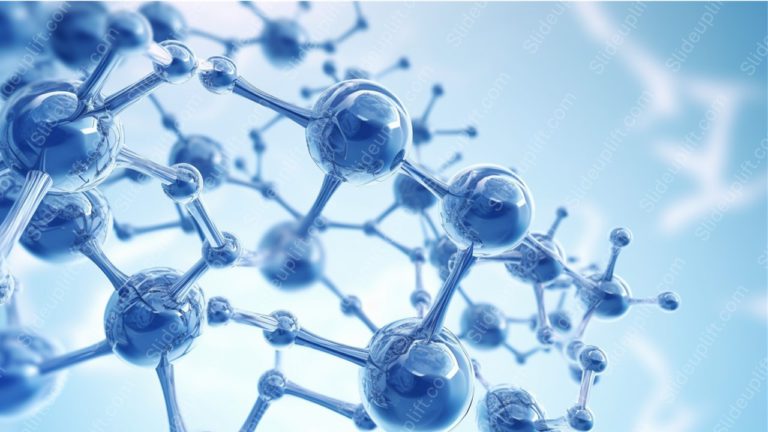 Sky Blue Molecular Structure background image & Google Slides Theme