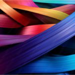 Vibrant ribbons background image & Google Slides Theme