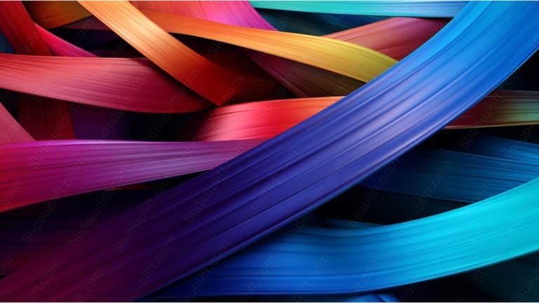 Vibrant ribbons background image & Google Slides Theme