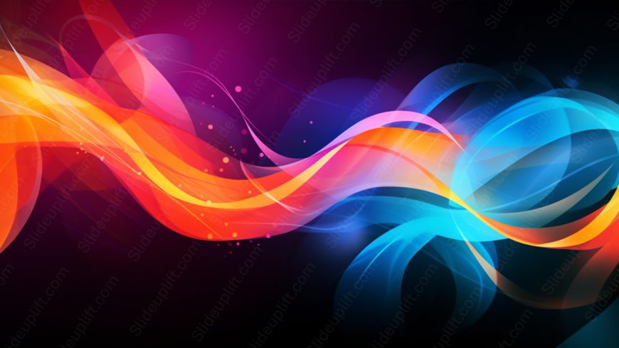 Vivid Orange and Blue Waves background image