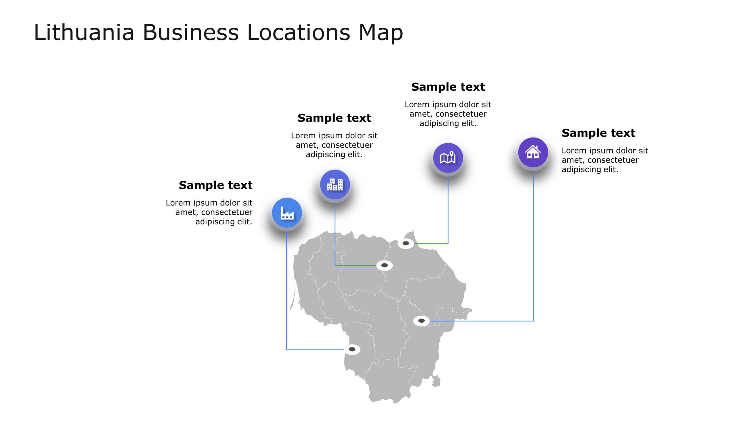 Lithuania Map PowerPoint Template 3 & Google Slides Theme