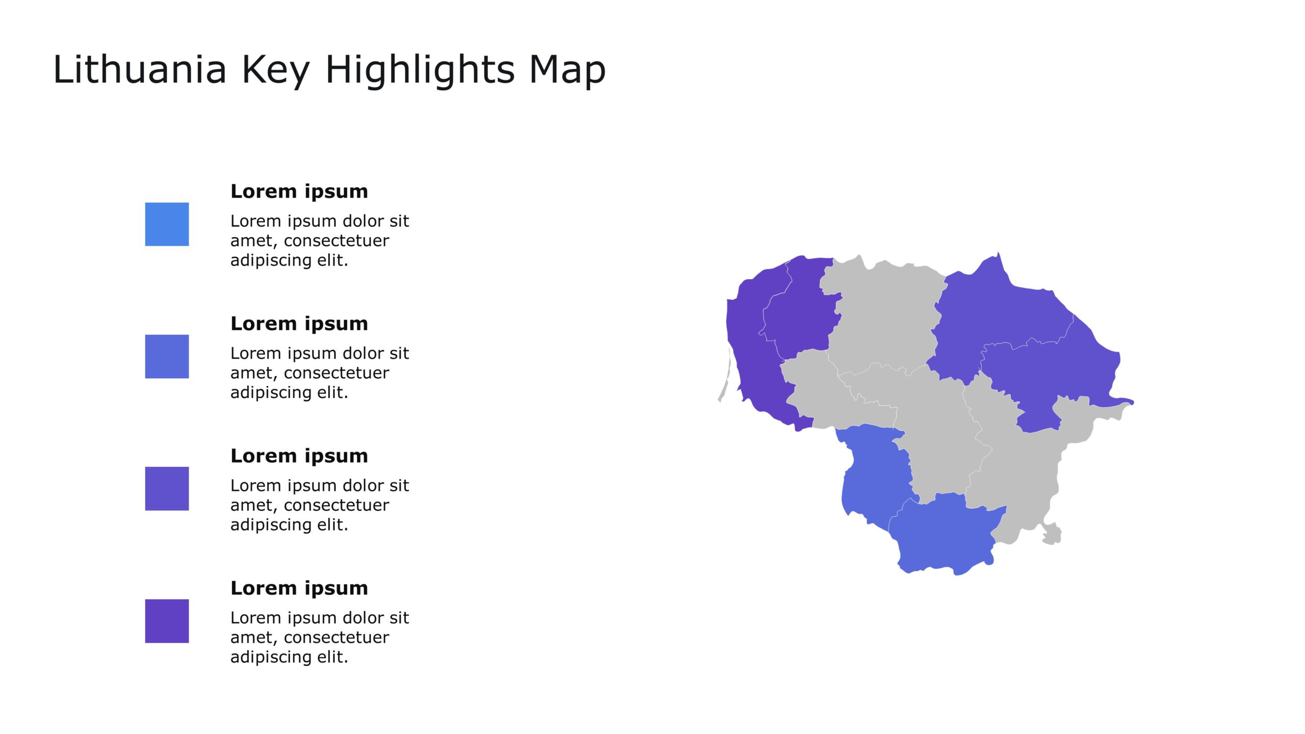 Lithuania Map PowerPoint Template 5 & Google Slides Theme