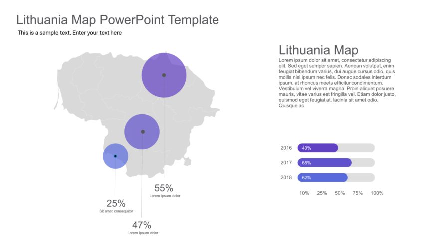 Lithuania Map PowerPoint Template 9