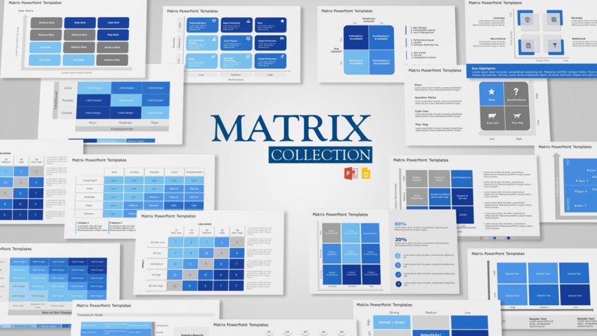 Matrix Template Collection for PowerPoint and Google Slides