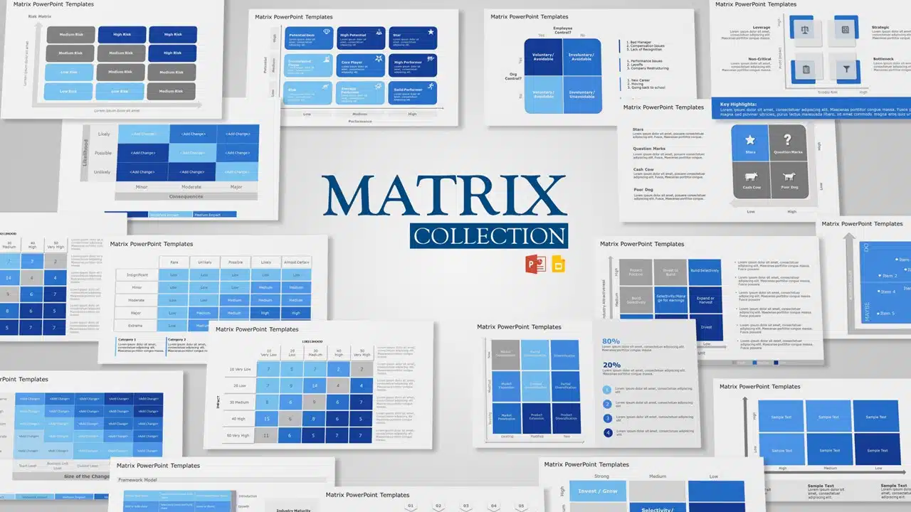 Matrix Template Collection for PowerPoint and Google Slides Theme