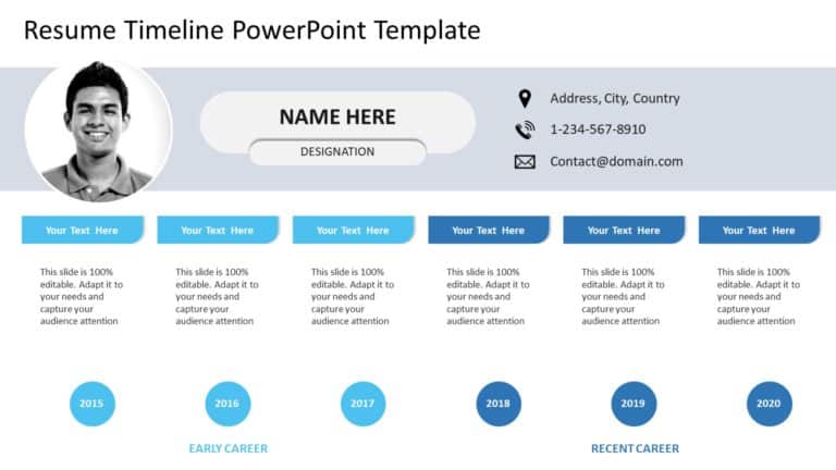 Resume Timeline Template for MS PowerPoint & Google Slides 02 Theme