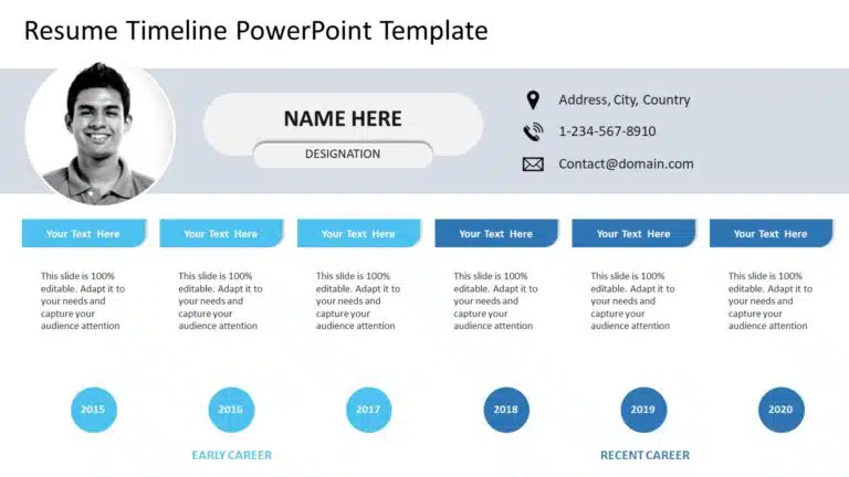 Resume Timeline Template for MS PowerPoint & Google Slides 02 Theme