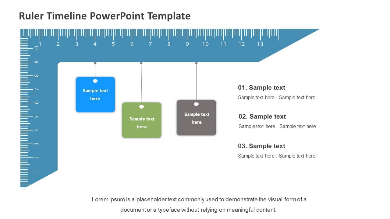 Ruler Timeline PowerPoint Template for MS PowerPoint & Google Slides Theme