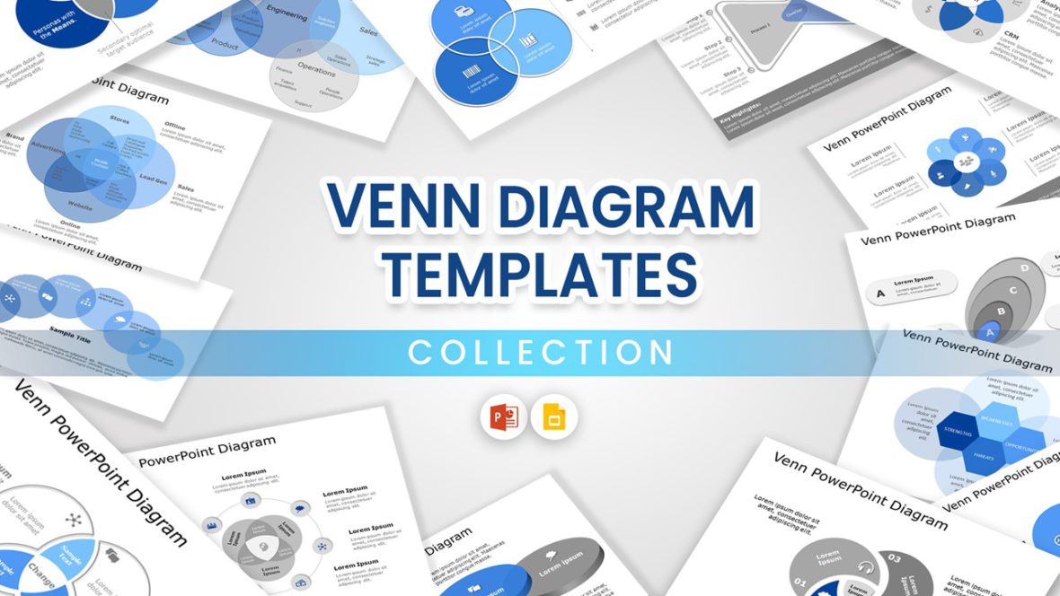 Venn Diagram PowerPoint Templates to compare/contrast elements