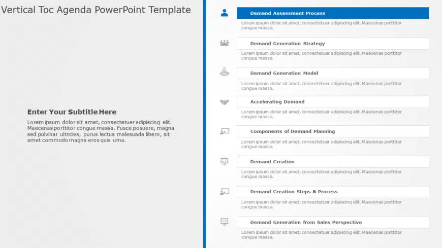 Vertical TOC Agenda PowerPoint & Google Slides Template