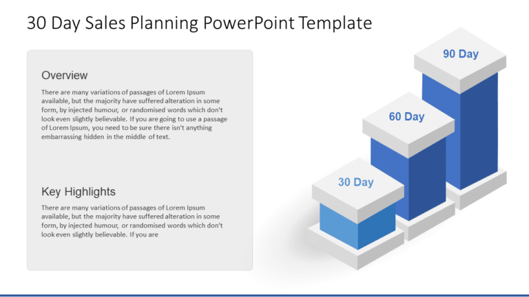 30 60 90 day sales planning PowerPoint Template & Google Slides Theme