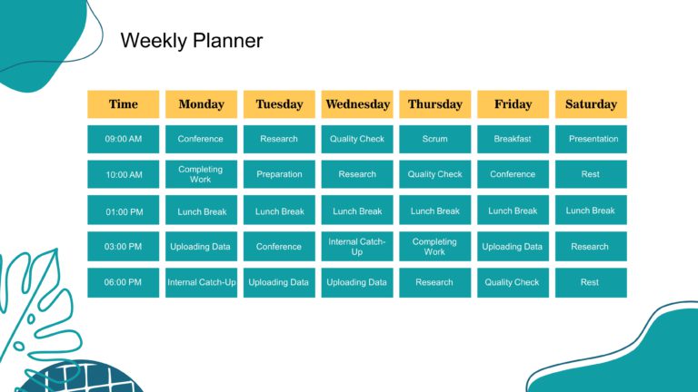 Aesthetic Weekly Planner PowerPoint Template