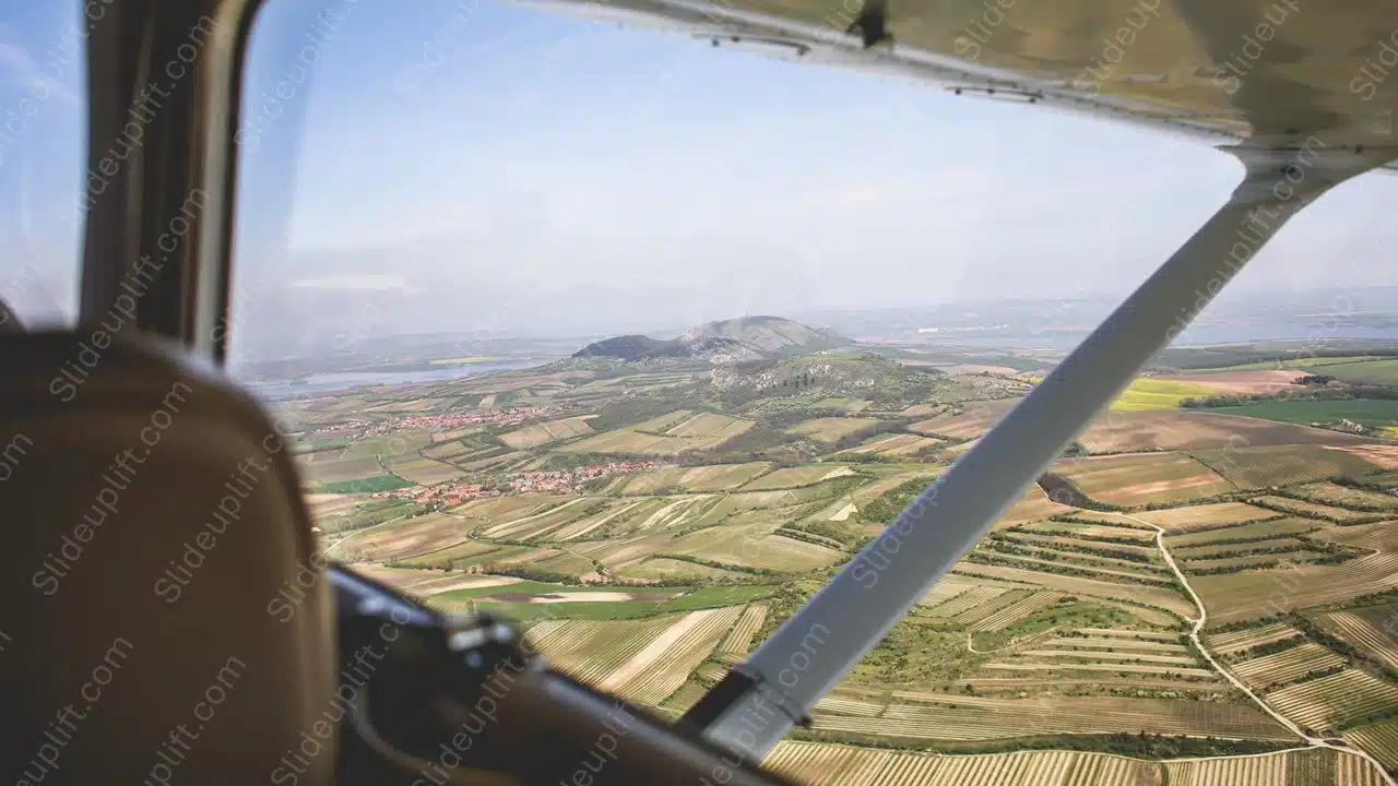 Beige Airplane Interior Landscape background image & Google Slides Theme