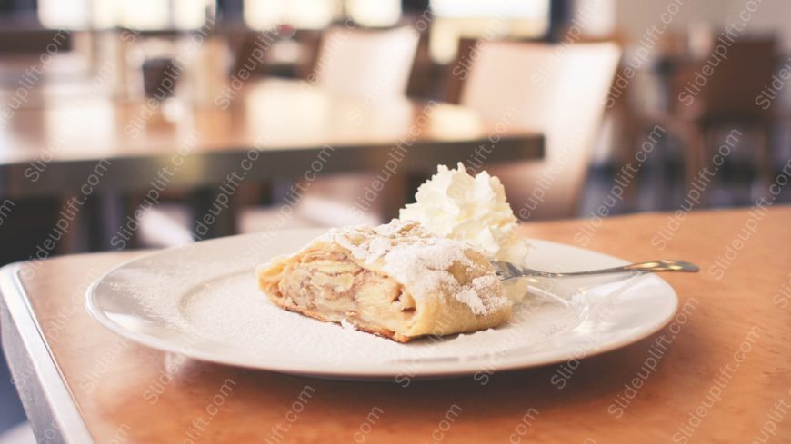 Beige Cream Dessert Plate Cafe background image