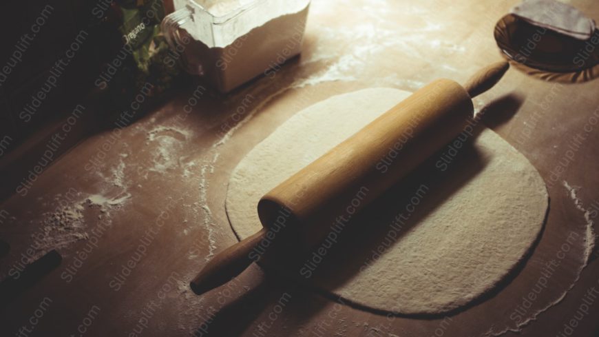 Beige Rolling Pin and Dough background image