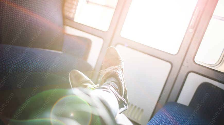 Beige Shoes Blue Seats Sunlit background image