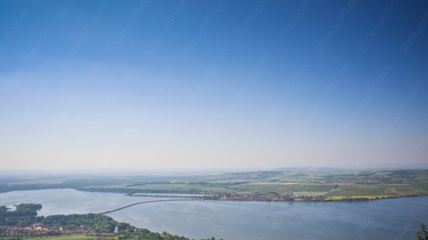 Blue GreenLake VillageLandscape background image