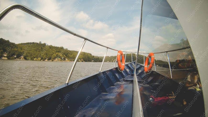 Blue Orange Lifebuoy River background image