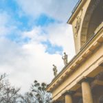 Blue Sky Statues Neoclassical Architecture background image & Google Slides Theme