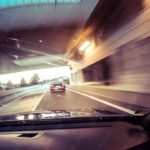 Blue Twilight Vehicle Tunnel background image & Google Slides Theme