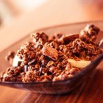 Brown Chocolate Granola Bowl background image & Google Slides Theme