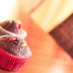 Chocolate Red Cupcakes Warm Toned background image & Google Slides Theme