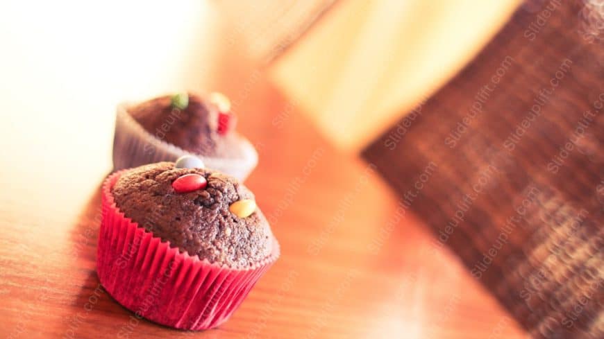 Chocolate Red Cupcakes Warm Toned background image