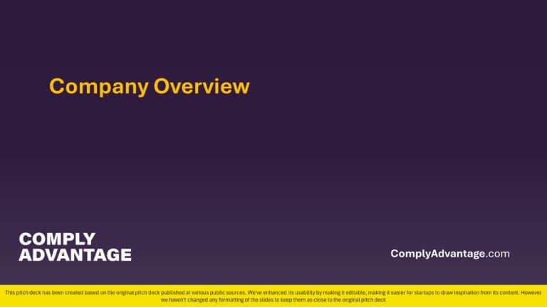 Comply Advantage Series C Pitch Deck & Google Slides Theme